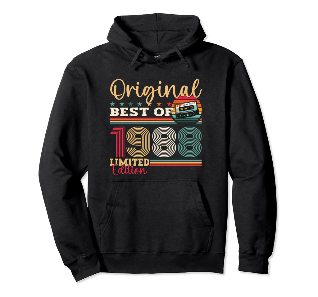 36Th Birthday Original 1988 Cassette Hoodie - Custom Art Print Unisex - T-Shirt, Sweatshirt, Hoodie