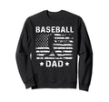Baseball Dad Usa Flag 4Th July Sweatshirt - Minimalist Print for Adults - T-Shirt, Sweatshirt, Hoodie