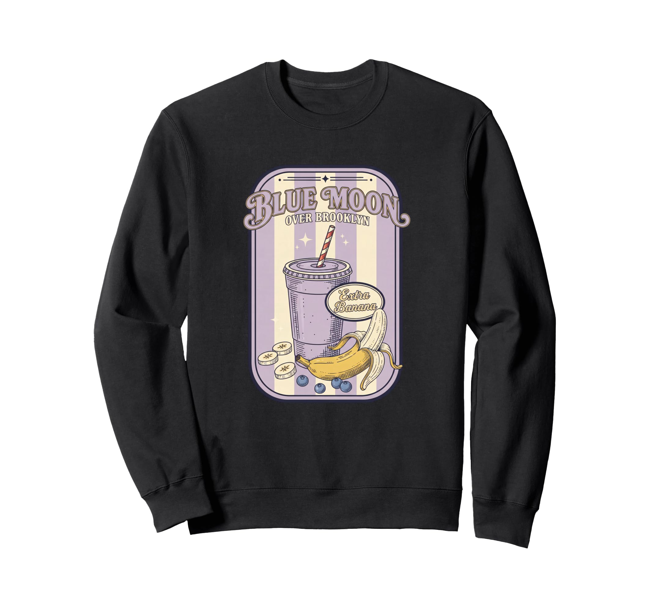 Blue Moon Over Brooklyn Extra Banana Sweatshirt - Aesthetic Graphic Unisex - T-Shirt, Sweatshirt, Hoodie