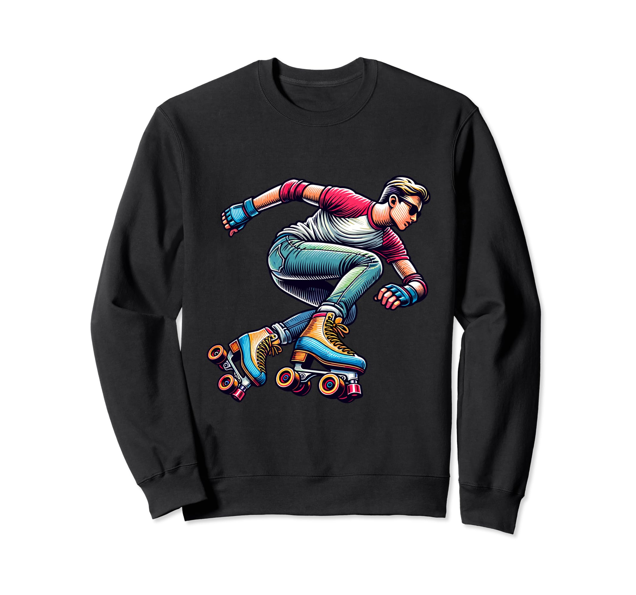 Professional Roller Skater Skating Sweatshirt - Streetwear Style Unisex - T-Shirt, Sweatshirt, Hoodie