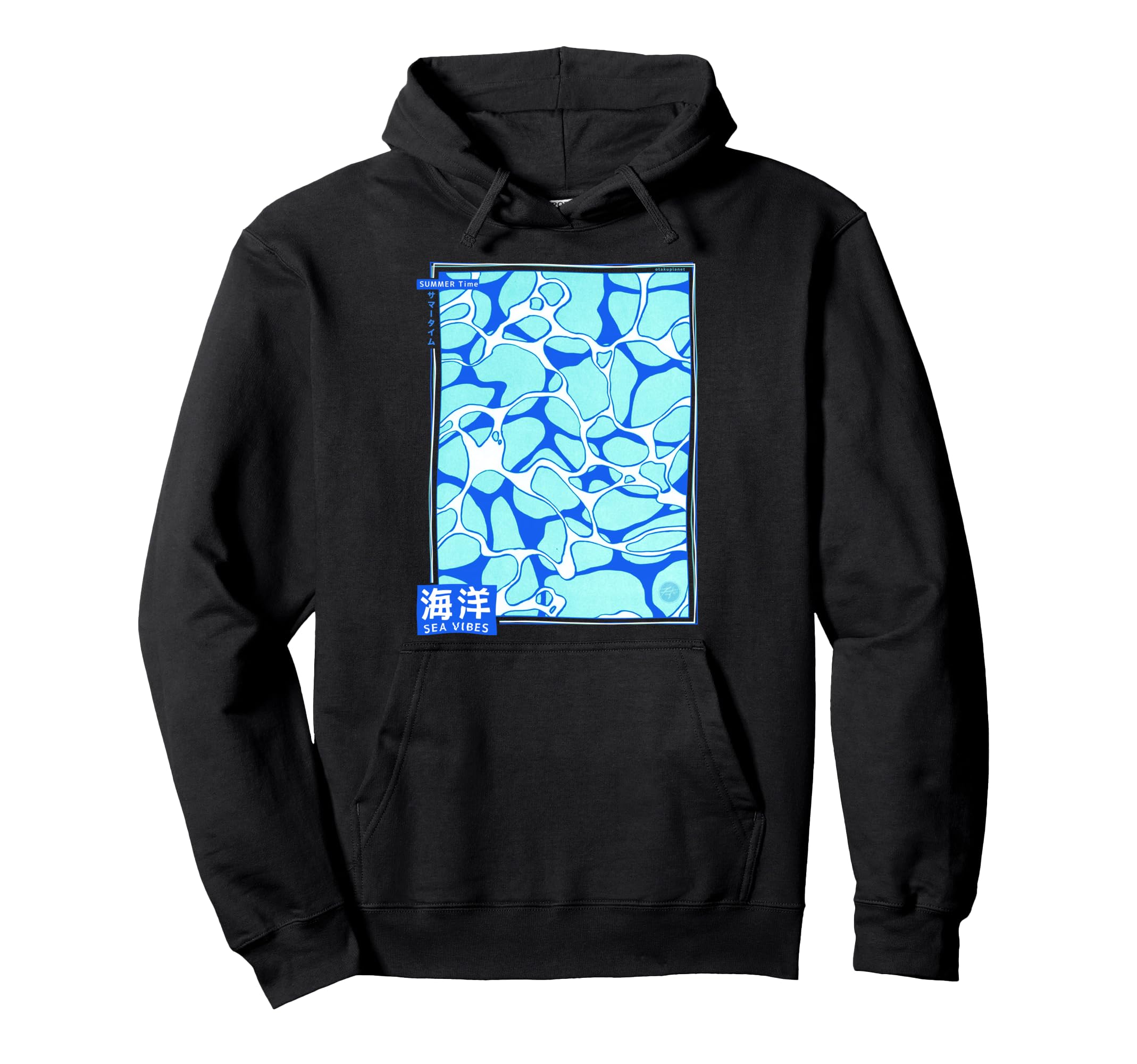 Japanese Anime Sea 90S Vaporwave Vibes Hoodie - Novelty Apparel for Adults - T-Shirt, Sweatshirt, Hoodie