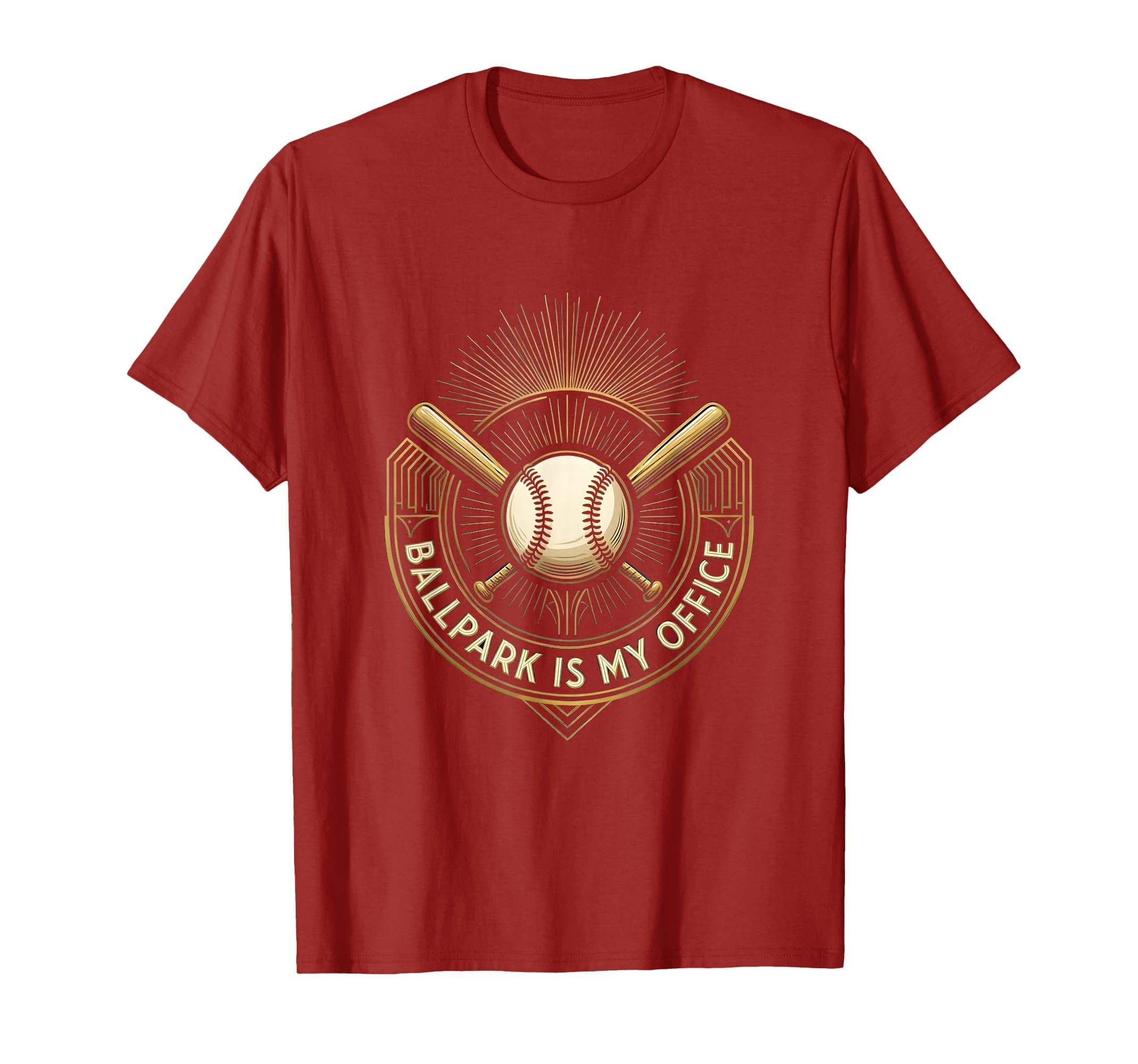 Ballpark Is My Office Baseball Dad T-Shirt - Casual Everyday Wear Unisex - T-Shirt, Sweatshirt, Hoodie