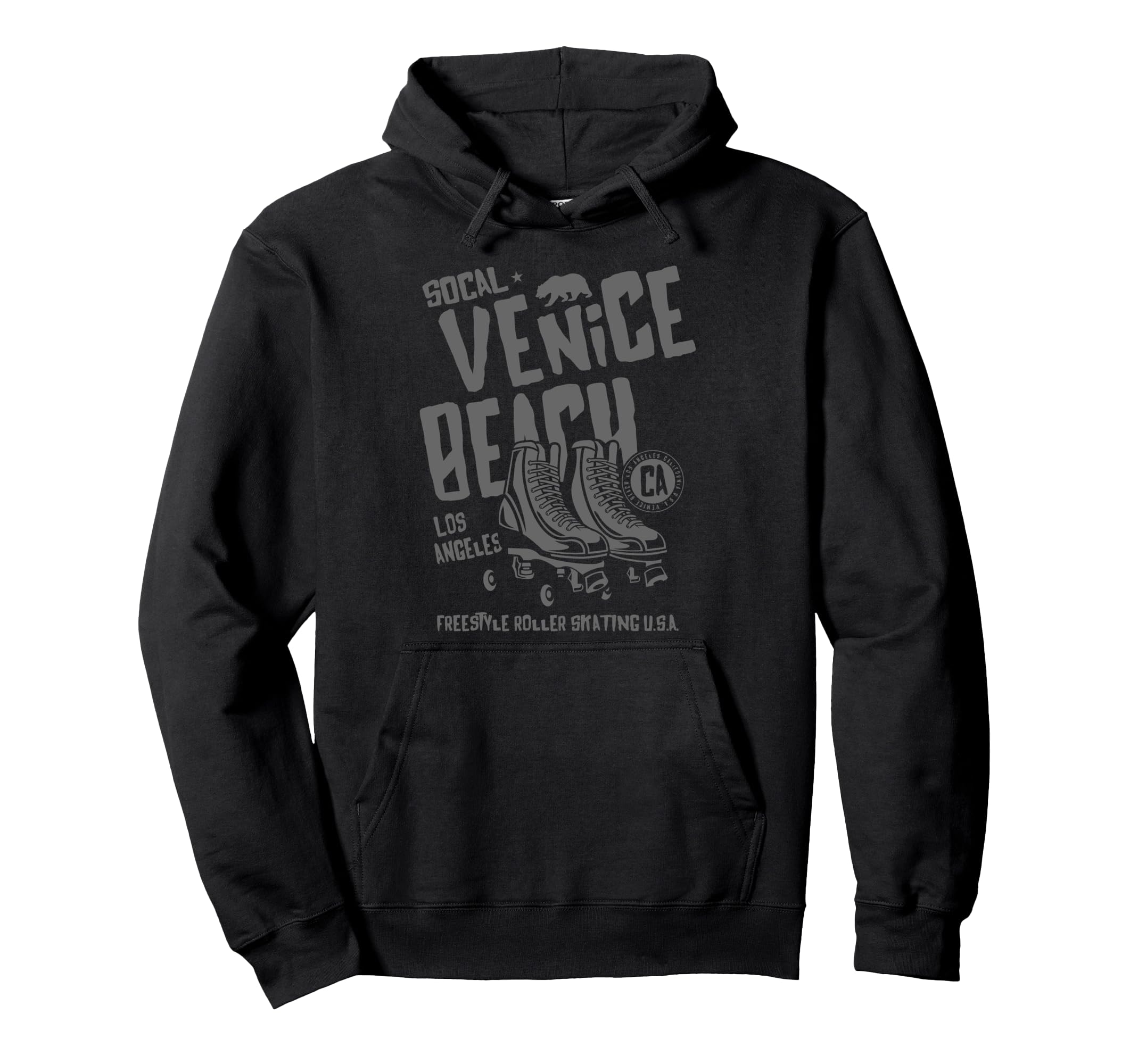 Venice Beach California Roller Skate Hoodie - Minimalist Print Men Women - T-Shirt, Sweatshirt, Hoodie