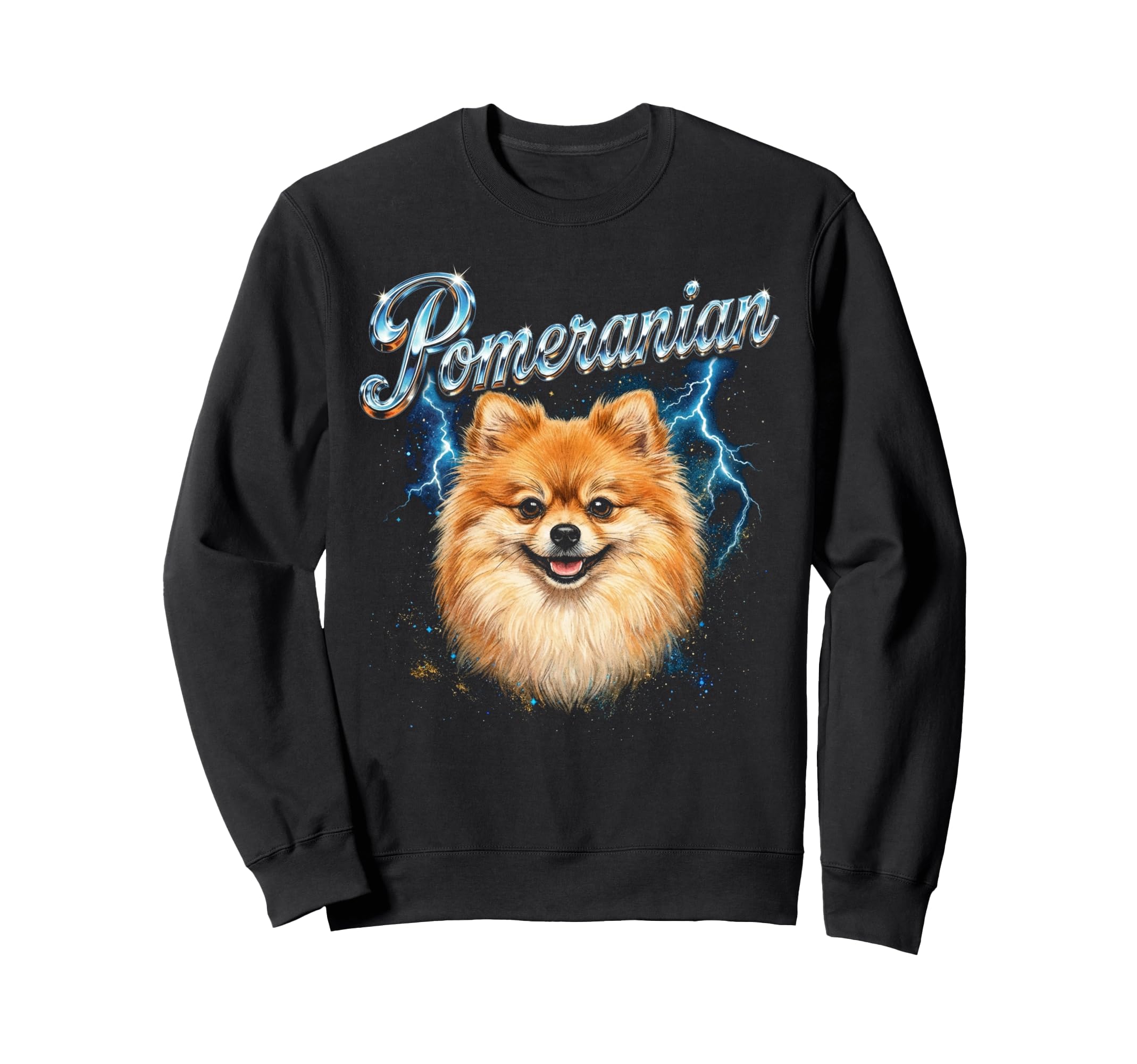 Pomeranian 90S Dog Lover 80S Sweatshirt - Graphic Print Men Women - T-Shirt, Sweatshirt, Hoodie