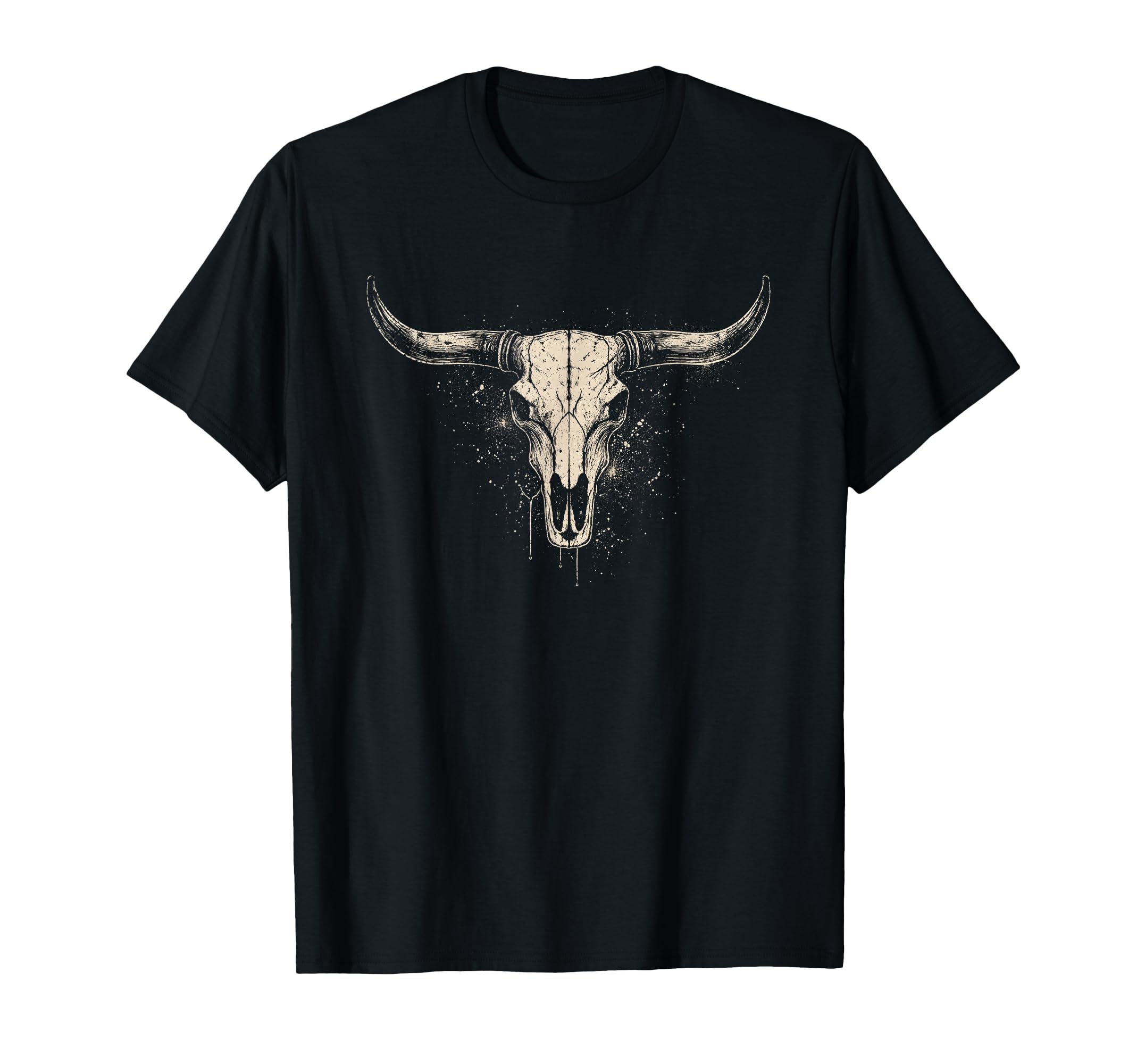 Boho Cow Skull Cowgirl Cowboy Western T-Shirt - Graphic Print for Adults - T-Shirt, Sweatshirt, Hoodie
