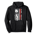Proud Uncle Baseball Player Us Flag Hoodie - Fun Novelty Design for Adults - T-Shirt, Sweatshirt, Hoodie