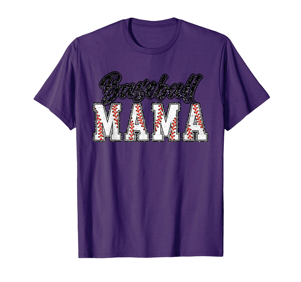 Baseball Mom Groovy Baseball Mama Mothers T-Shirt - Trendy Graphic Unisex - T-Shirt, Sweatshirt, Hoodie