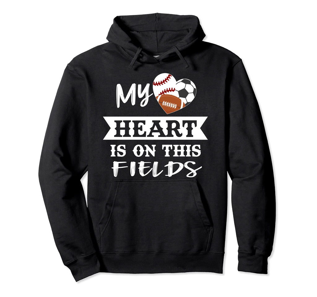 My Heart Is Those Fields Raising Ballers Hoodie - Graphic Print for Adults - T-Shirt, Sweatshirt, Hoodie