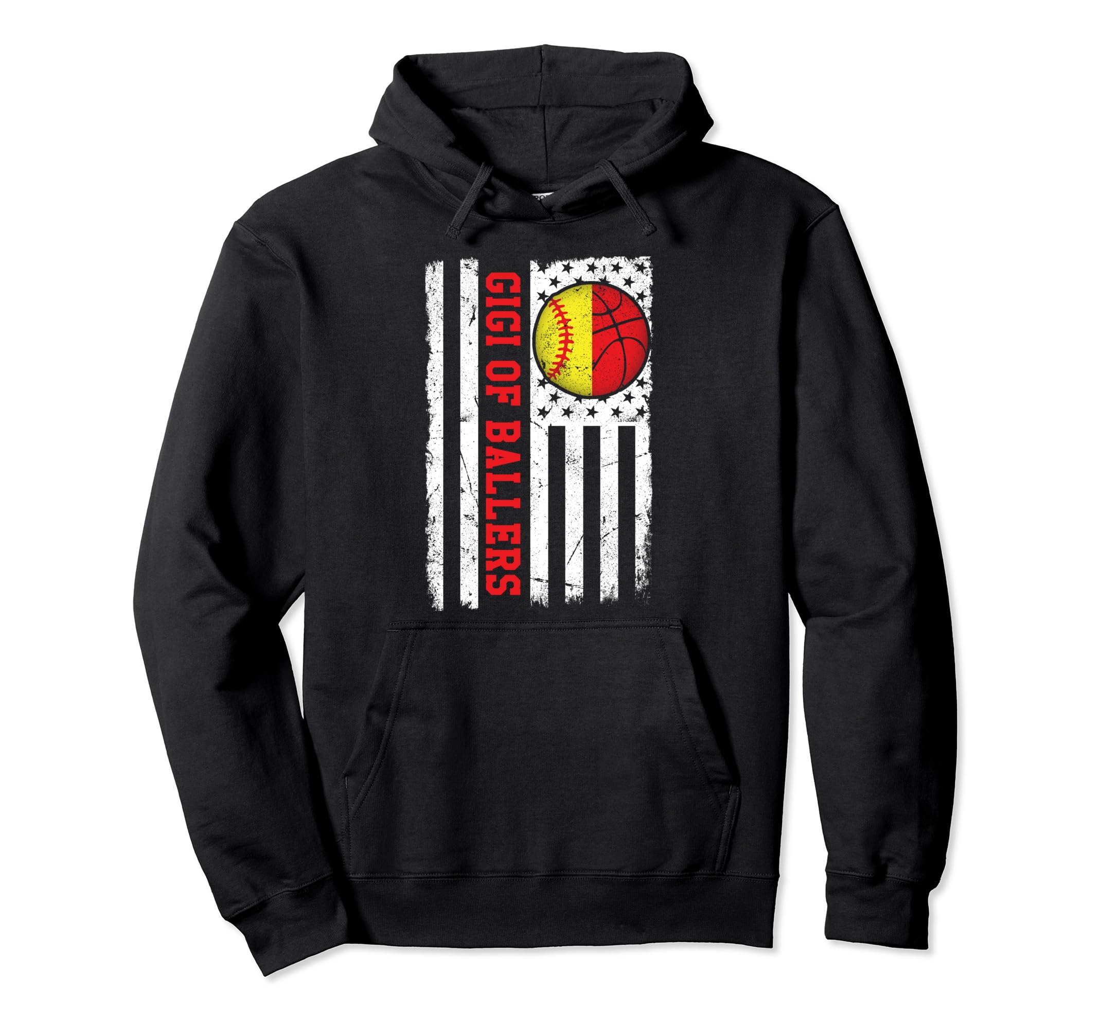 Gigi Ballers Baseball Basketball Family Hoodie - Novelty Apparel Unisex - T-Shirt, Sweatshirt, Hoodie