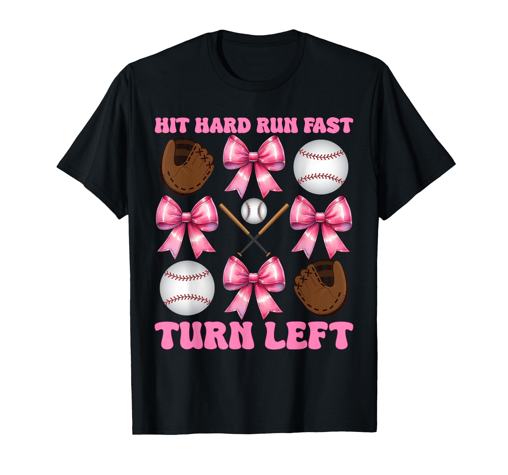 Baseball Player Mom Coquette Bow Hit T-Shirt - Custom Art Print Men Women - T-Shirt, Sweatshirt, Hoodie