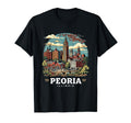 Peoria Illinois Sunset Skyline T-Shirt - Casual Everyday Wear Men Women - T-Shirt, Sweatshirt, Hoodie