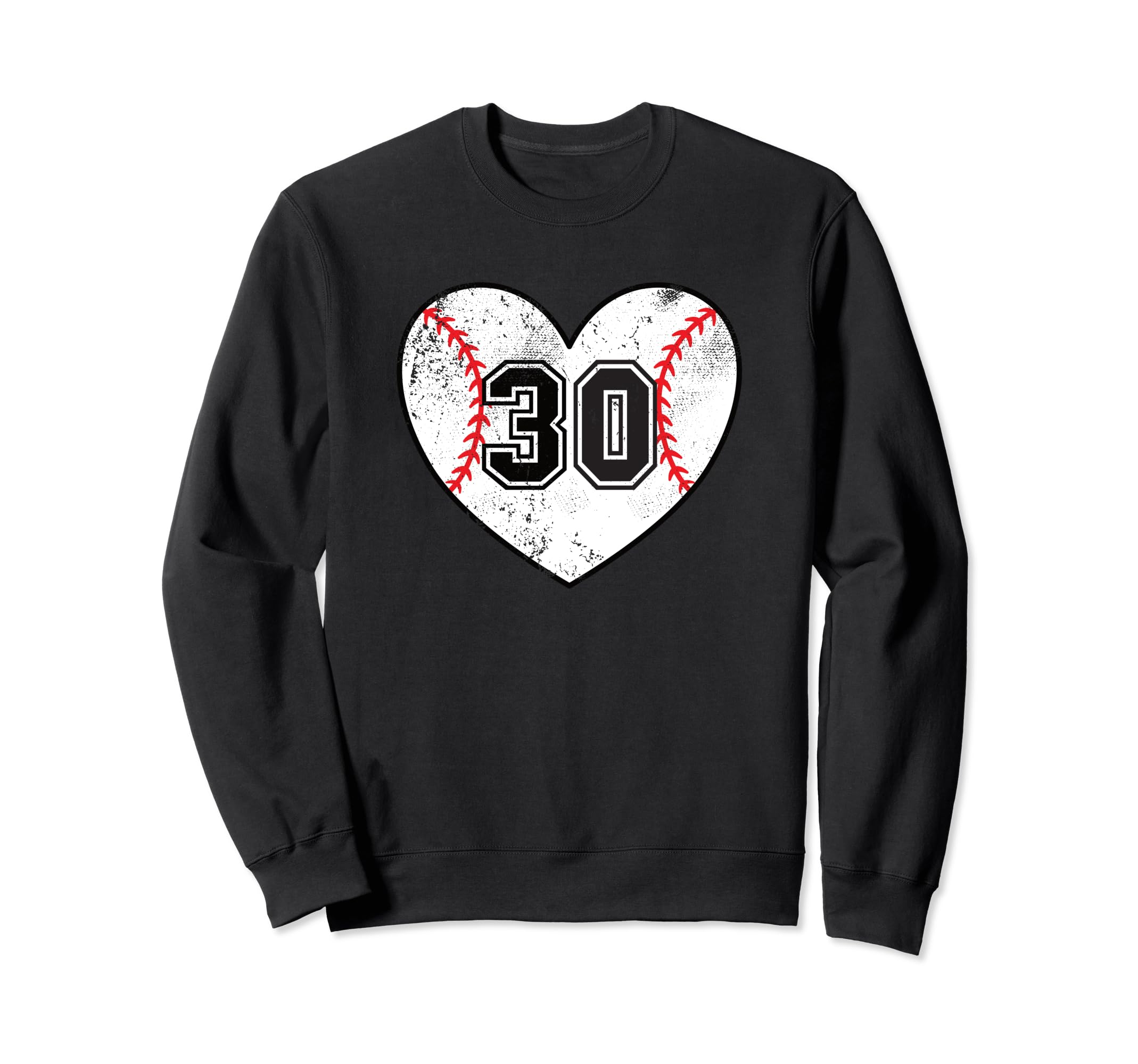 Baseball Heart Player 30 Baseball Sweatshirt - Unique Graphic Men Women - T-Shirt, Sweatshirt, Hoodie