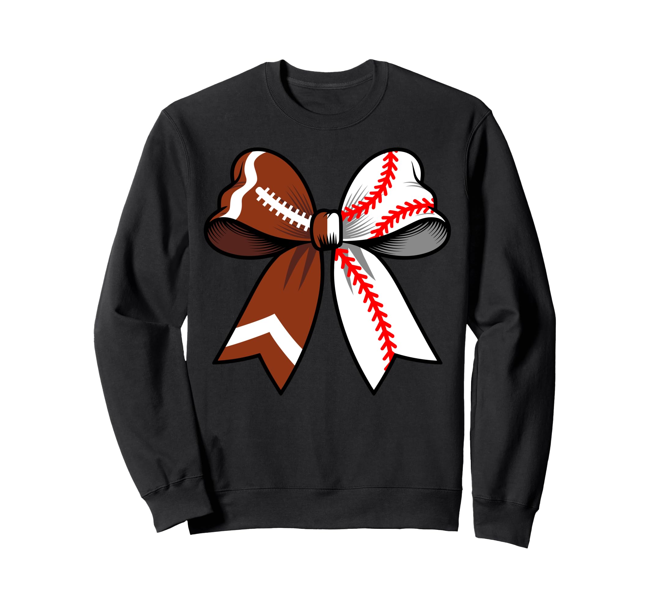 Football Baseball Coquette Bow Sweatshirt - Streetwear Style Men Women - T-Shirt, Sweatshirt, Hoodie