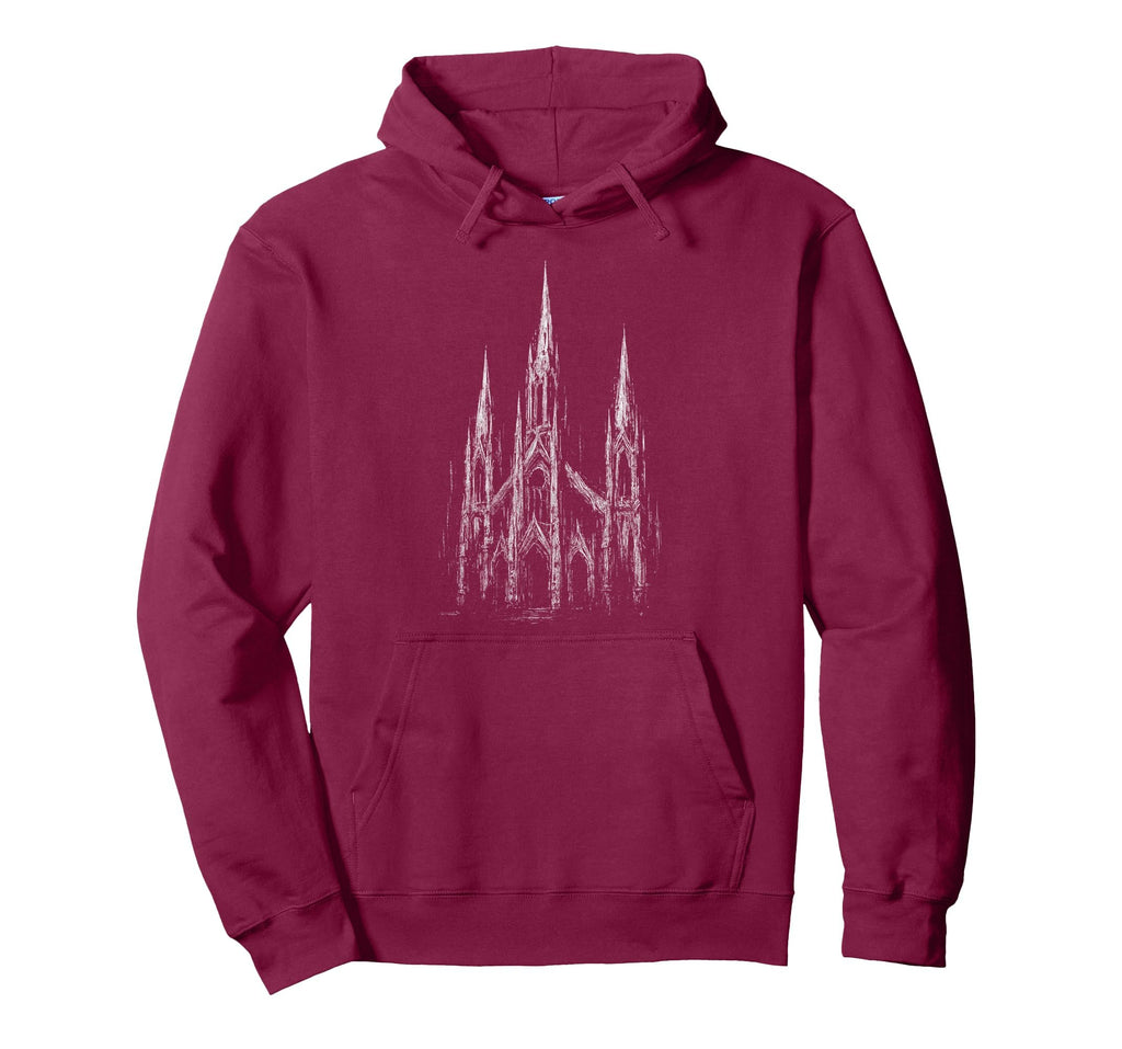 Gothic Church Cathedral Grunge Goth Dark Hoodie - Graphic Print for Adults - T-Shirt, Sweatshirt, Hoodie
