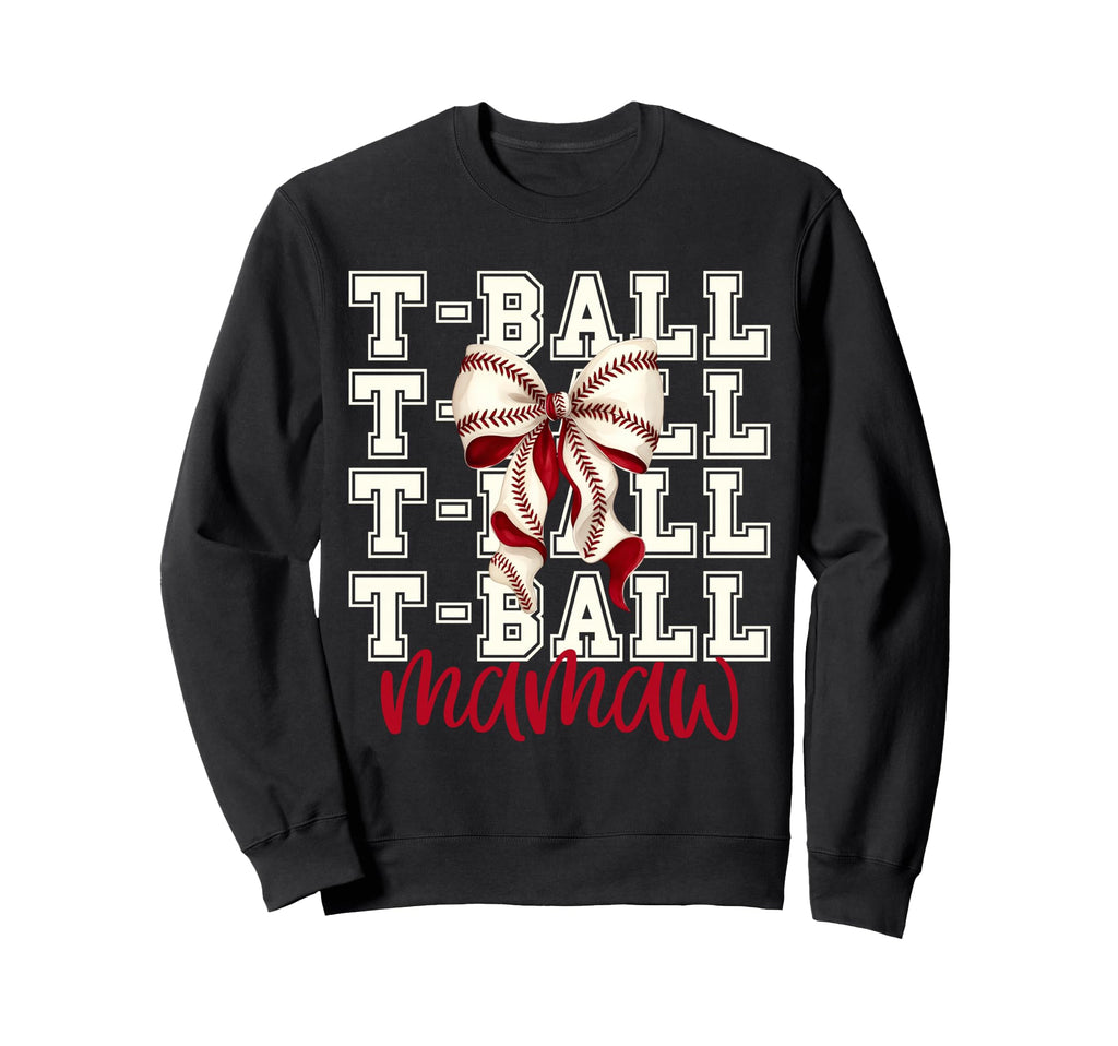 Tball Mama Teeball T Ball Coquette Sweatshirt - Trendy Graphic Men Women - T-Shirt, Sweatshirt, Hoodie