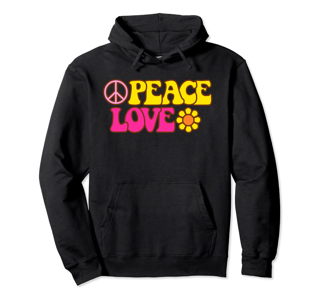 Peace Love Flower Power Sign Hippie Hoodie - Streetwear Style Men Women - T-Shirt, Sweatshirt, Hoodie