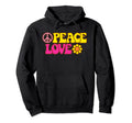 Peace Love Flower Power Sign Hippie Hoodie - Streetwear Style Men Women - T-Shirt, Sweatshirt, Hoodie