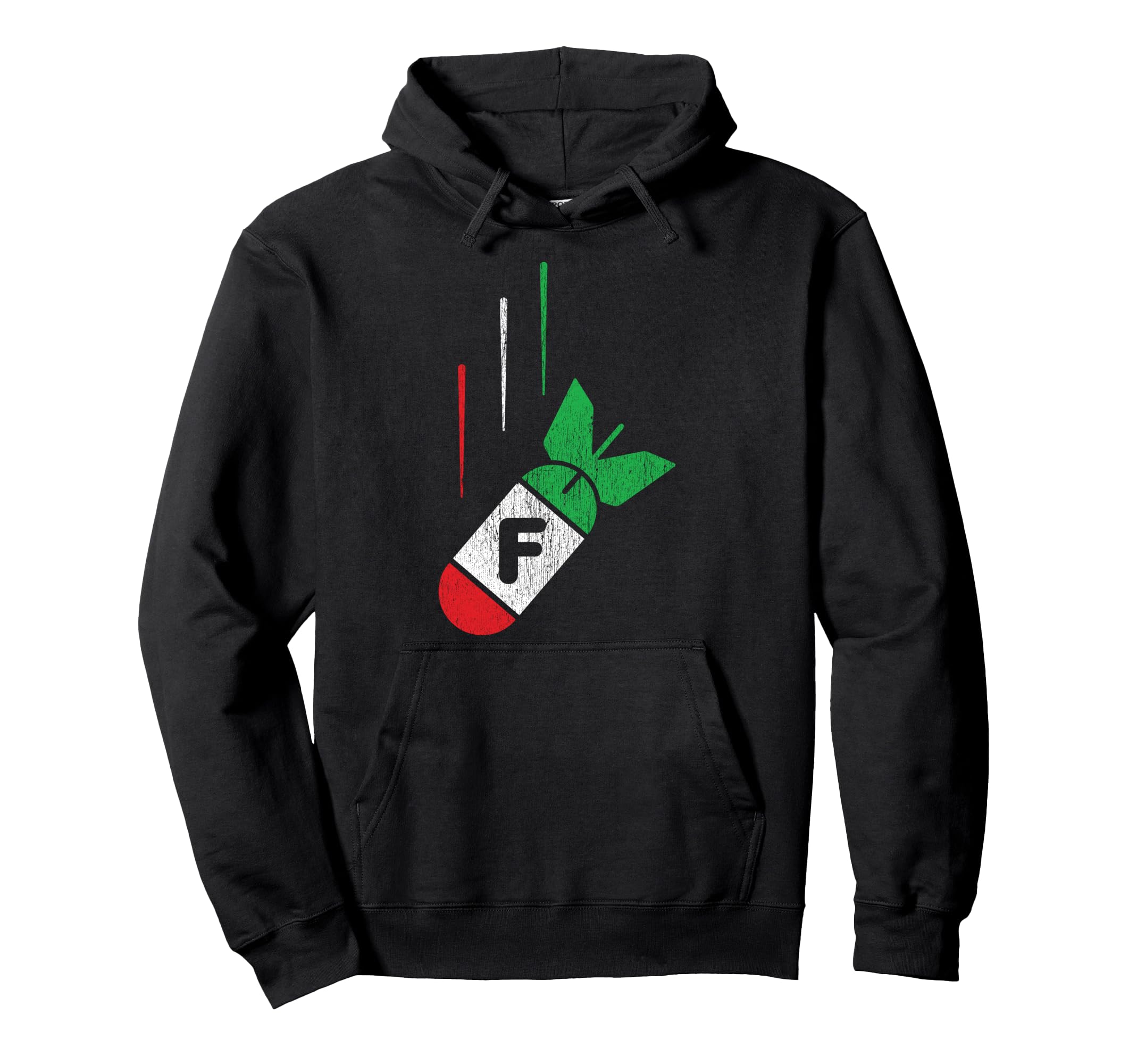 Distressed Italians Drop F Bomb Hoodie - Custom Art Print Men Women - T-Shirt, Sweatshirt, Hoodie