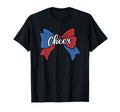 Cheer Bow Blue Red Funny Sport T-Shirt - Fun Novelty Design Unisex - T-Shirt, Sweatshirt, Hoodie