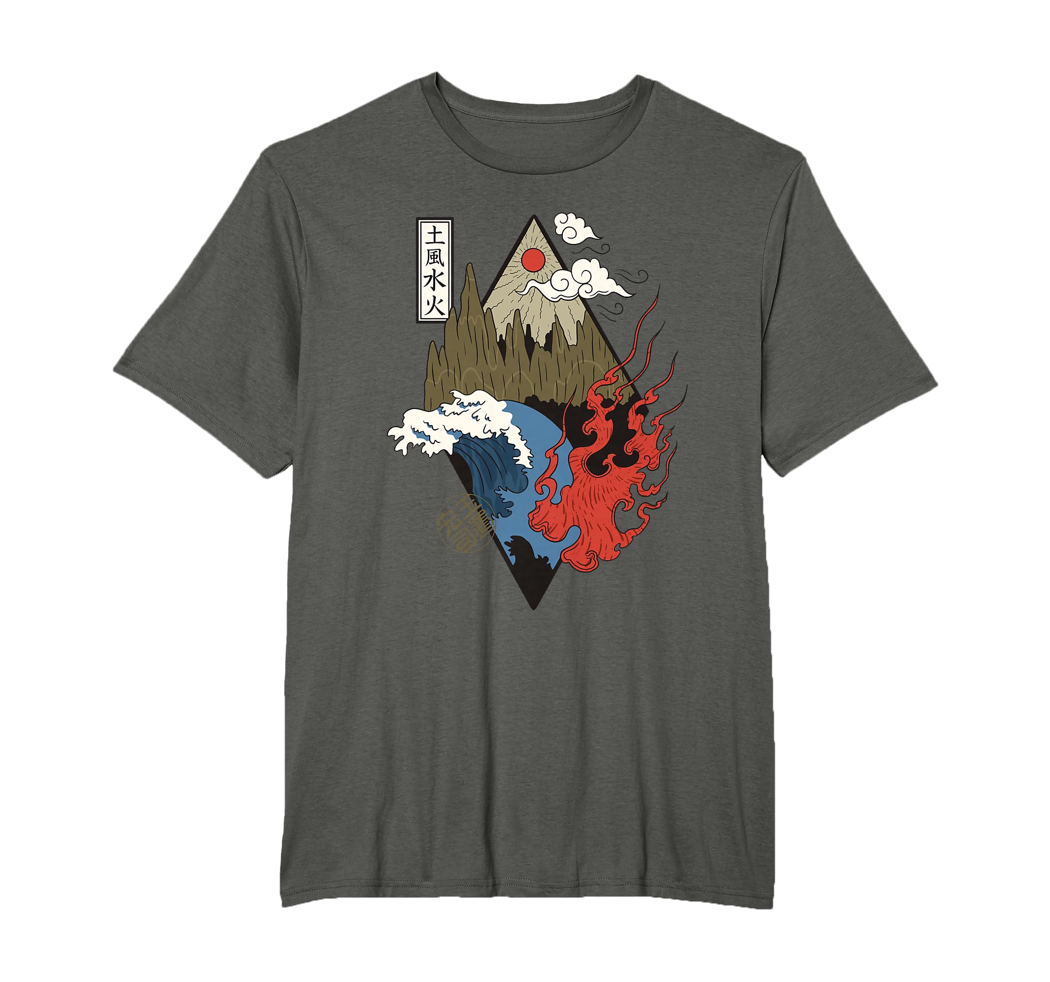 Four Elements Water Air Fire Earth T-Shirt - Unique Graphic for Adults - T-Shirt, Sweatshirt, Hoodie