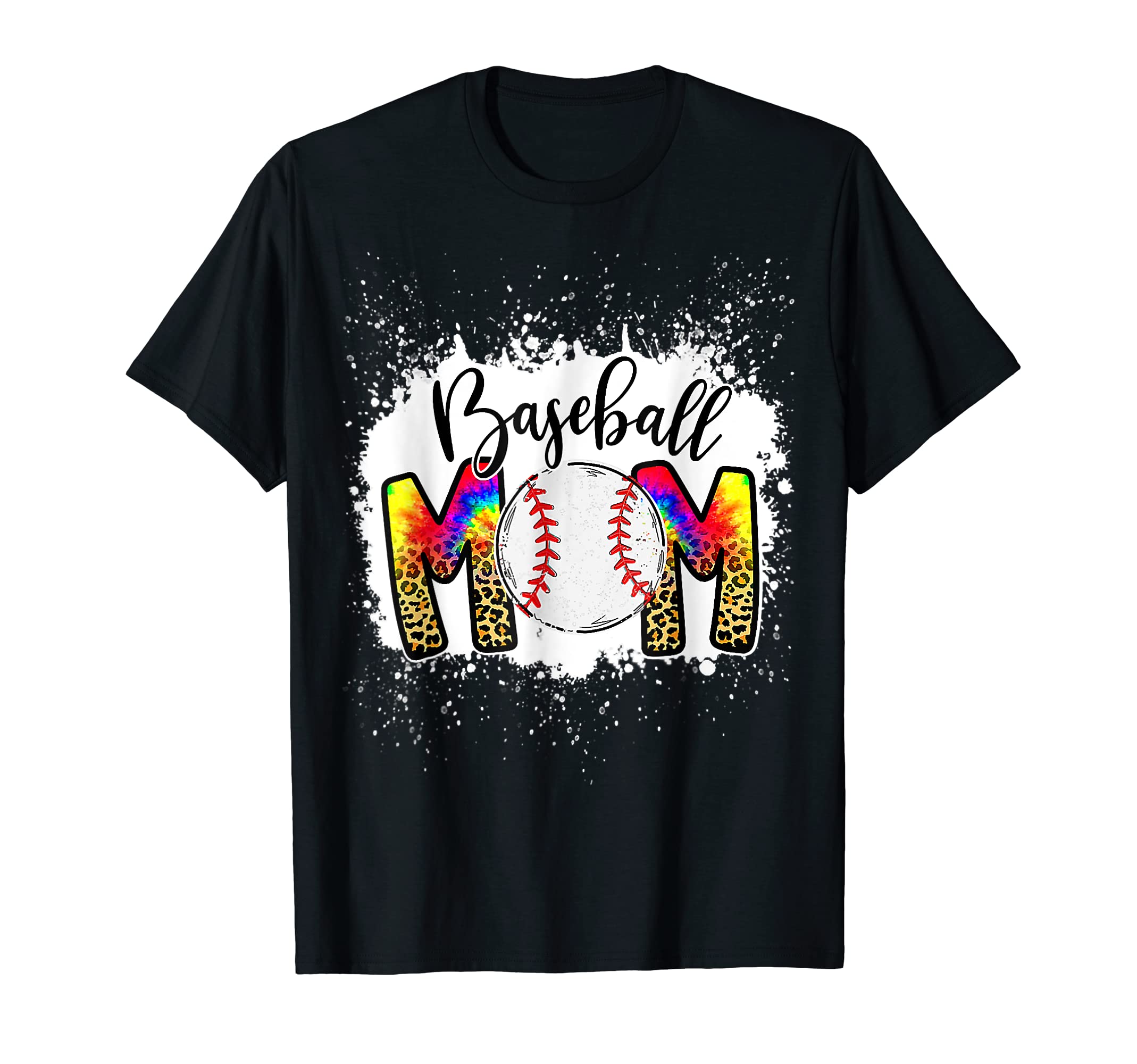 Baseball Player Mom Love Tie Dye Baseball T-Shirt - Unique Graphic Unisex - T-Shirt, Sweatshirt, Hoodie