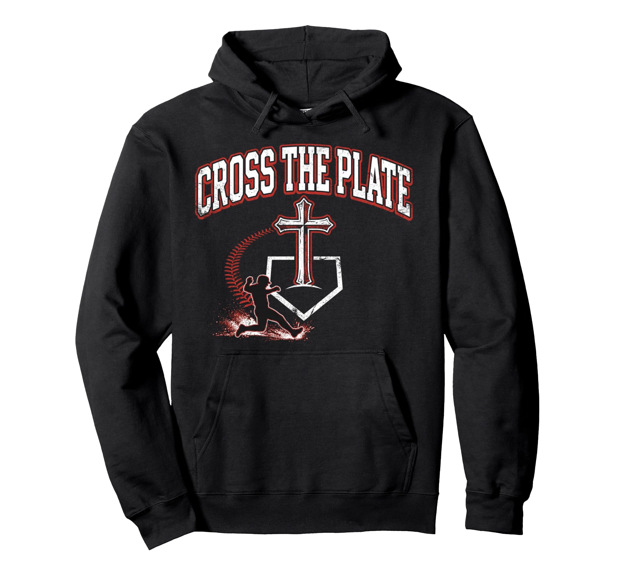 Cross Plate Christian Baseball Faith Hoodie - Unique Graphic Men Women - T-Shirt, Sweatshirt, Hoodie