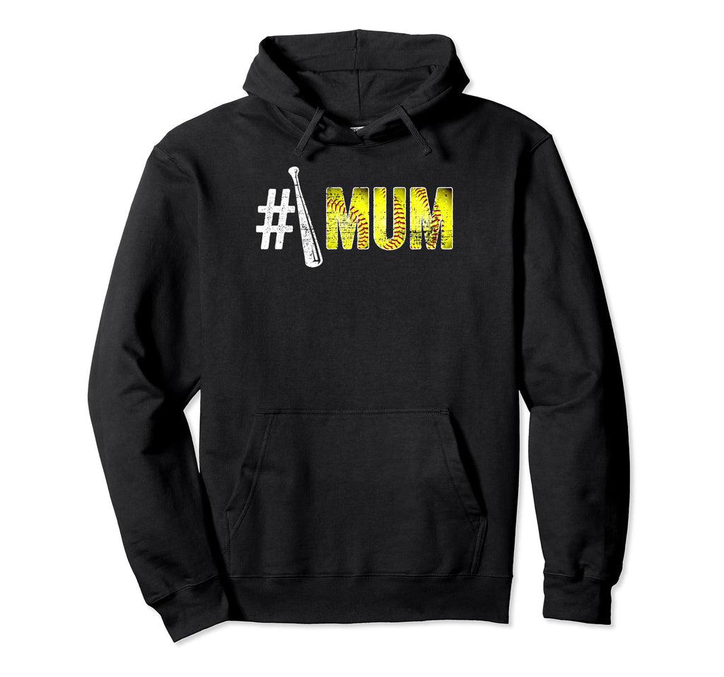 Niumber One Softball Mom Mothers Day Hoodie - Minimalist Print Unisex - T-Shirt, Sweatshirt, Hoodie
