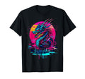 Cyberpunk Dragon Futuristic Outrun T-Shirt - Unique Graphic Unisex - T-Shirt, Sweatshirt, Hoodie
