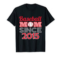 Baseball Mom Since 2015 T-Shirt - Minimalist Print Men Women - T-Shirt, Sweatshirt, Hoodie