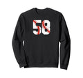 Baseball Player Jersey Number 58 58 Sweatshirt - Unique Graphic Unisex - T-Shirt, Sweatshirt, Hoodie