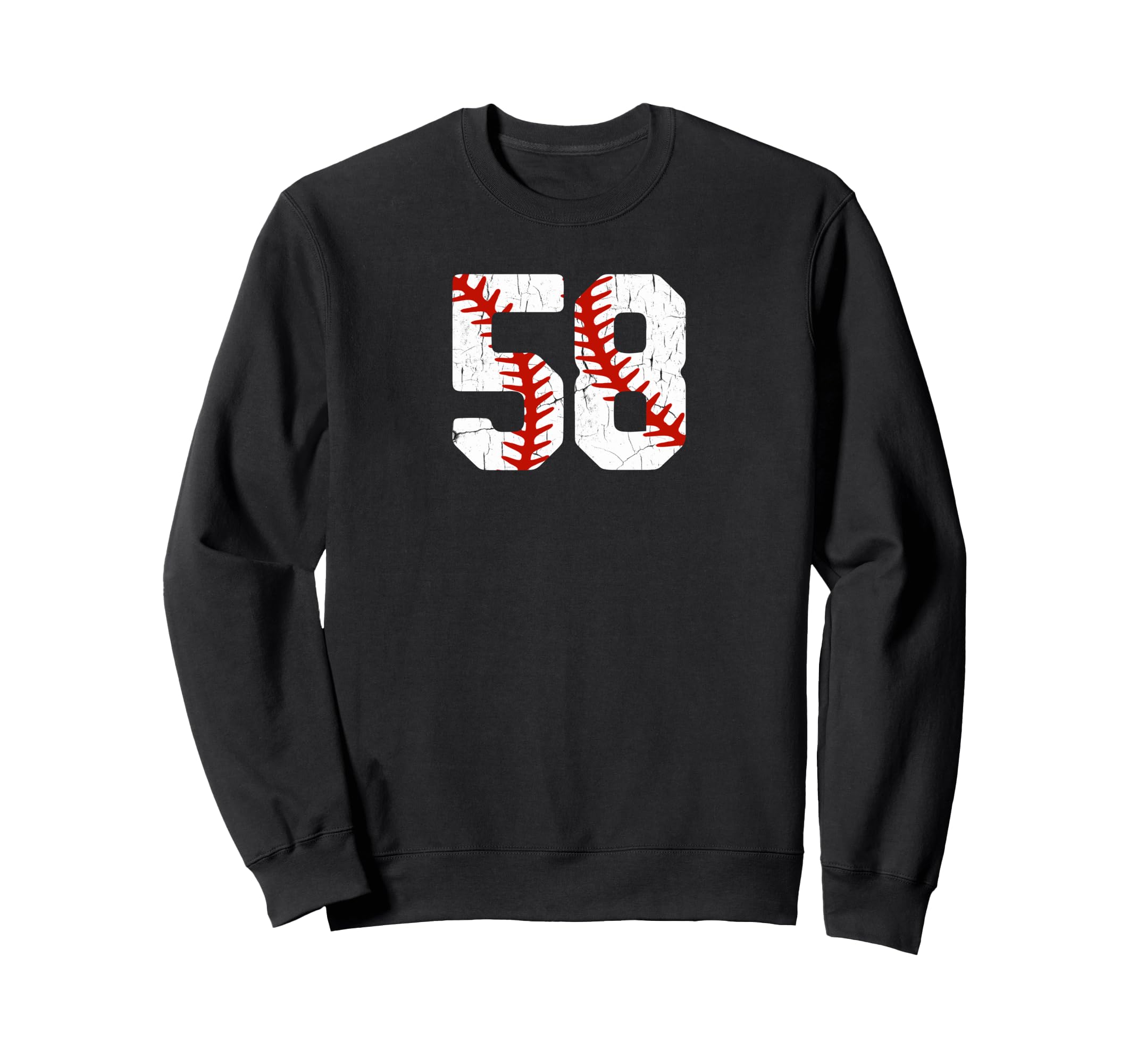 Baseball Player Jersey Number 58 58 Sweatshirt - Unique Graphic Unisex - T-Shirt, Sweatshirt, Hoodie