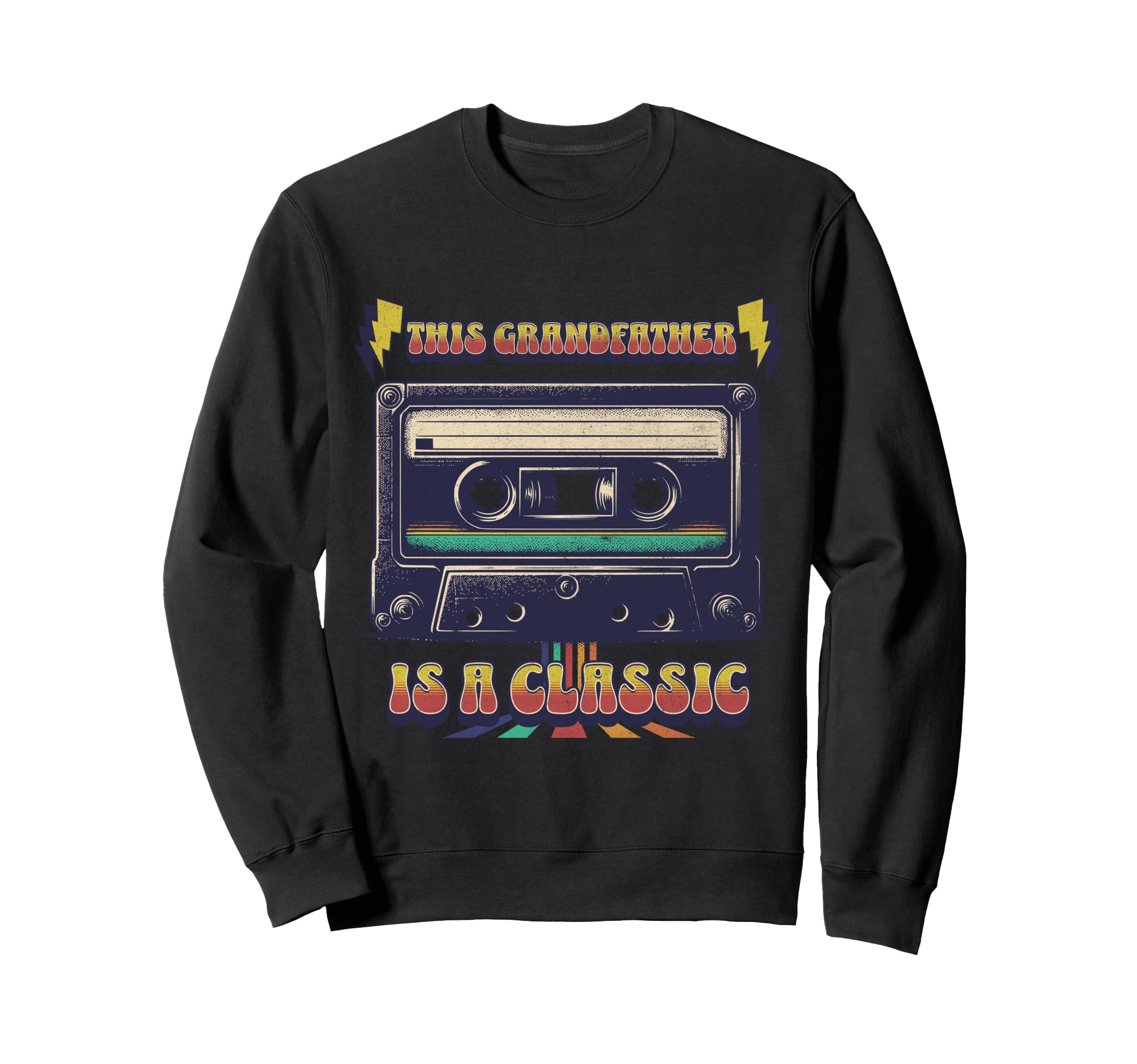 This Grandfather Is Cassette Tape Sweatshirt - Unique Graphic for Adults - T-Shirt, Sweatshirt, Hoodie