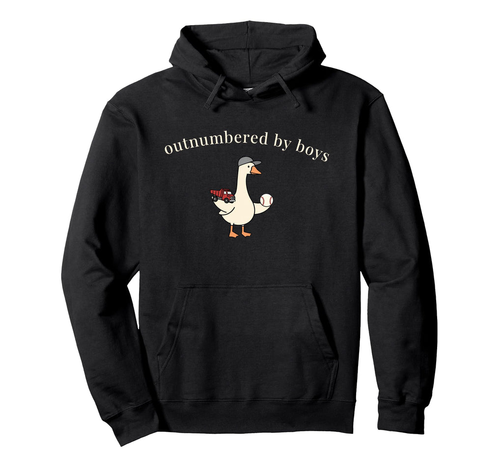 Outnumbered Funny Goose Baseball Hoodie - Casual Everyday Wear Men Women - T-Shirt, Sweatshirt, Hoodie