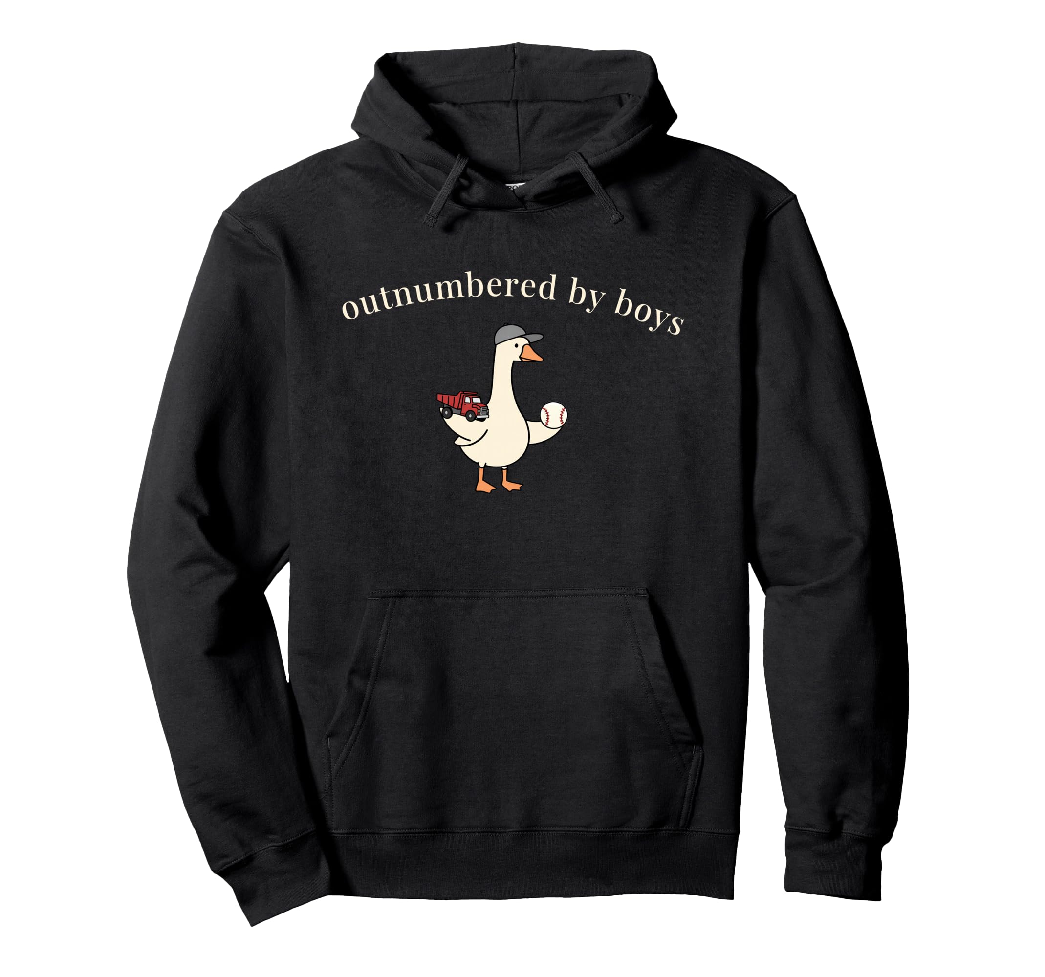 Outnumbered Funny Goose Baseball Hoodie - Casual Everyday Wear Men Women - T-Shirt, Sweatshirt, Hoodie
