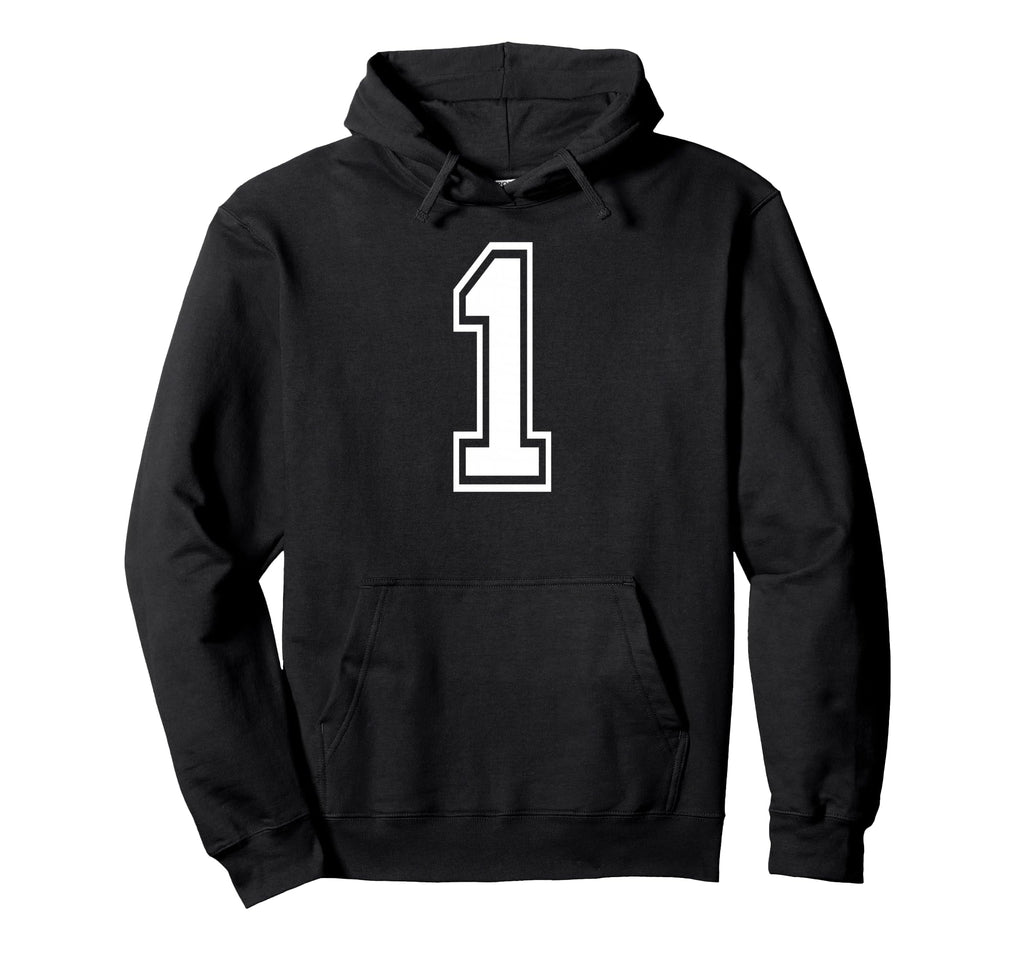 1 Number One Team Sports Matching Varsity Hoodie - Trendy Graphic Unisex - T-Shirt, Sweatshirt, Hoodie