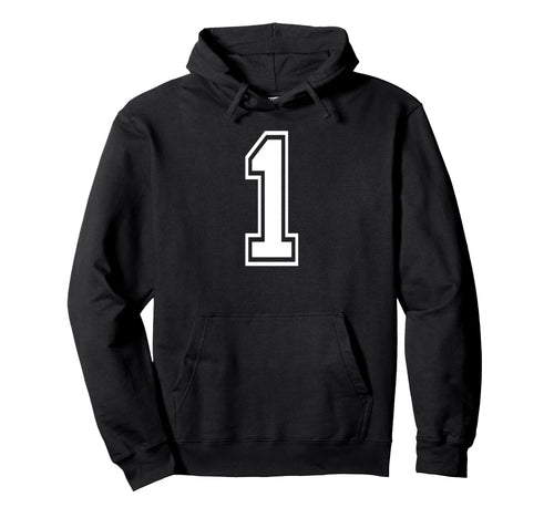 1 Number One Team Sports Matching Varsity Hoodie - Trendy Graphic Unisex - T-Shirt, Sweatshirt, Hoodie