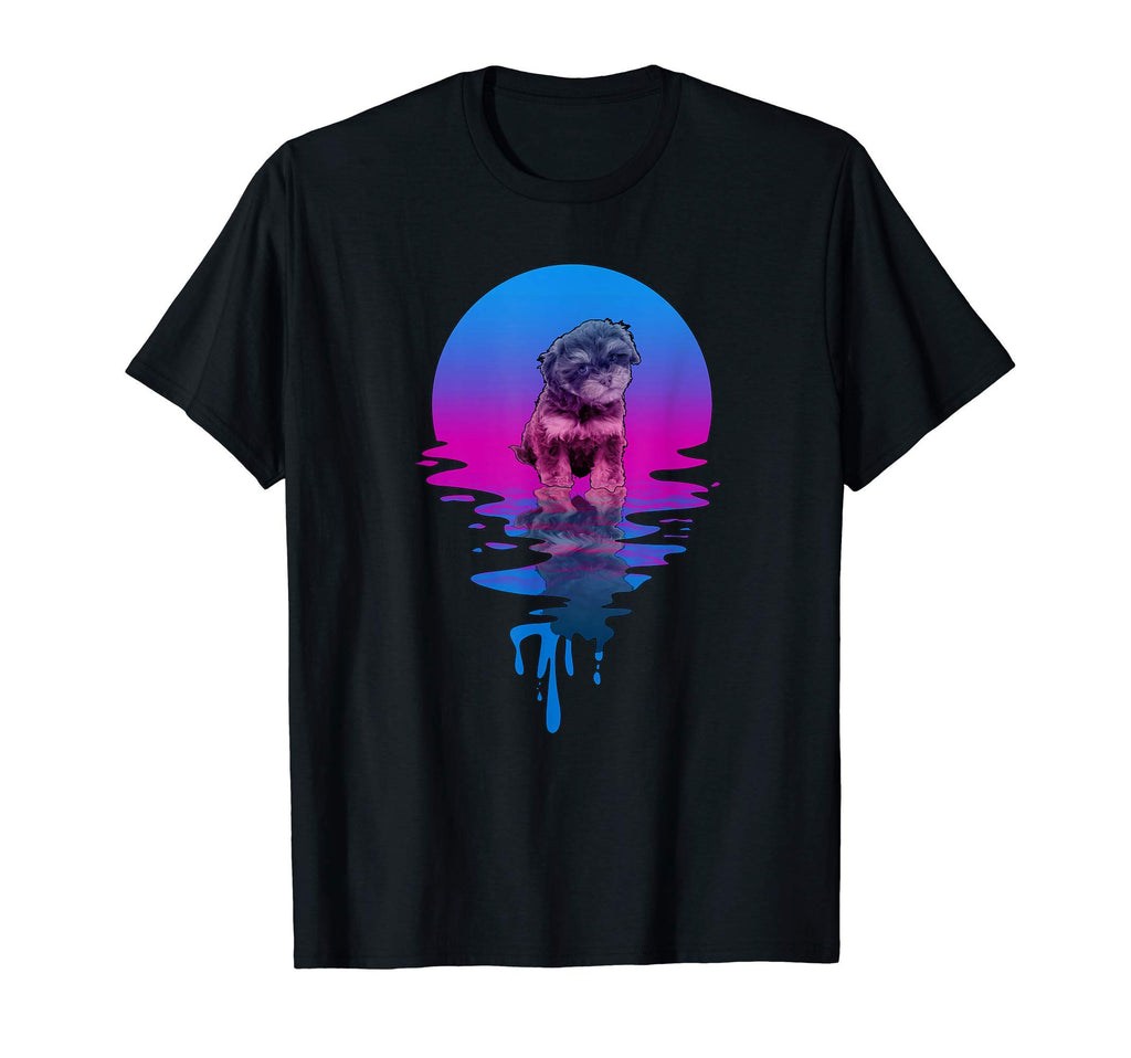 Sunset Shih Poo T-Shirt - Fun Novelty Design Unisex - T-Shirt, Sweatshirt, Hoodie