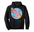 Axolotl Drinking Banana Milk Japan Hoodie - Minimalist Print Men Women - T-Shirt, Sweatshirt, Hoodie