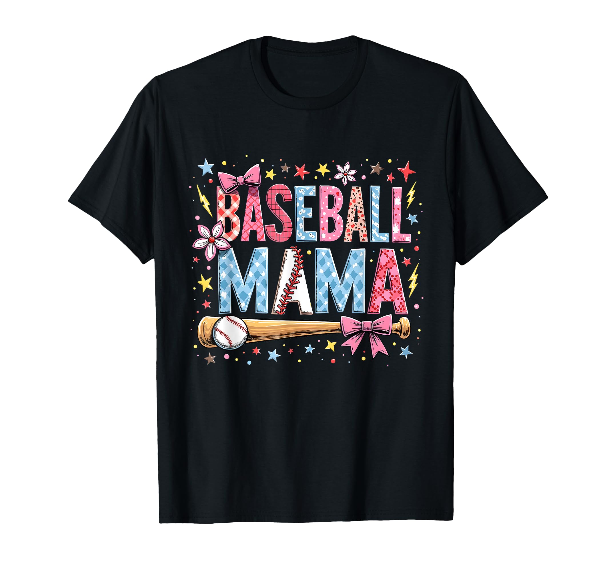 Baseball Mama Supporting Mommy T-Shirt - Fun Novelty Design for Adults - T-Shirt, Sweatshirt, Hoodie