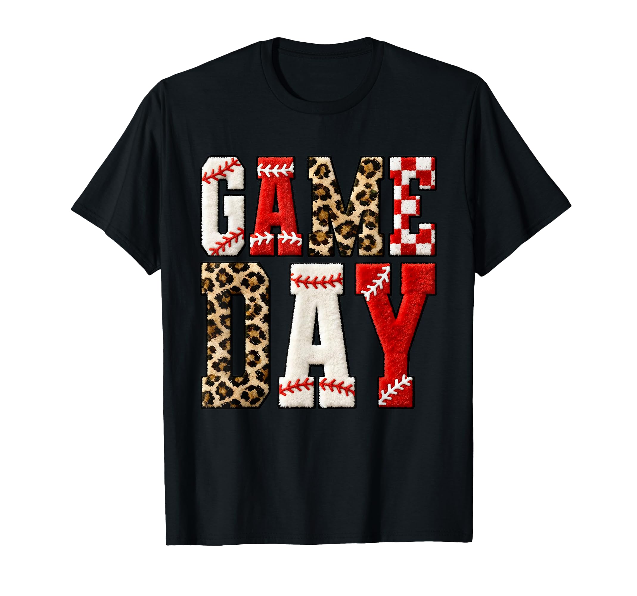 Game Day Baseball Mom Leopard T-Shirt - Casual Everyday Wear Men Women - T-Shirt, Sweatshirt, Hoodie
