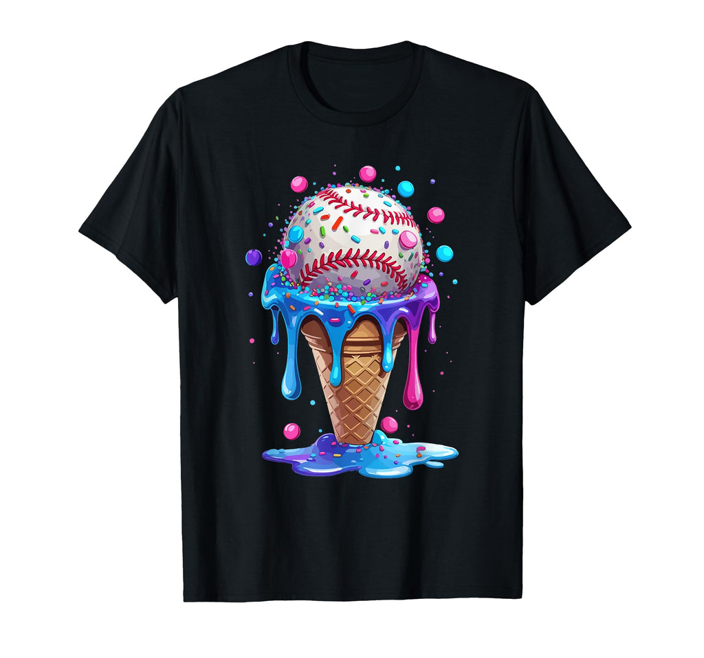 Colorful Baseball Accessories Drip Vibe T-Shirt - Novelty Apparel Unisex - T-Shirt, Sweatshirt, Hoodie