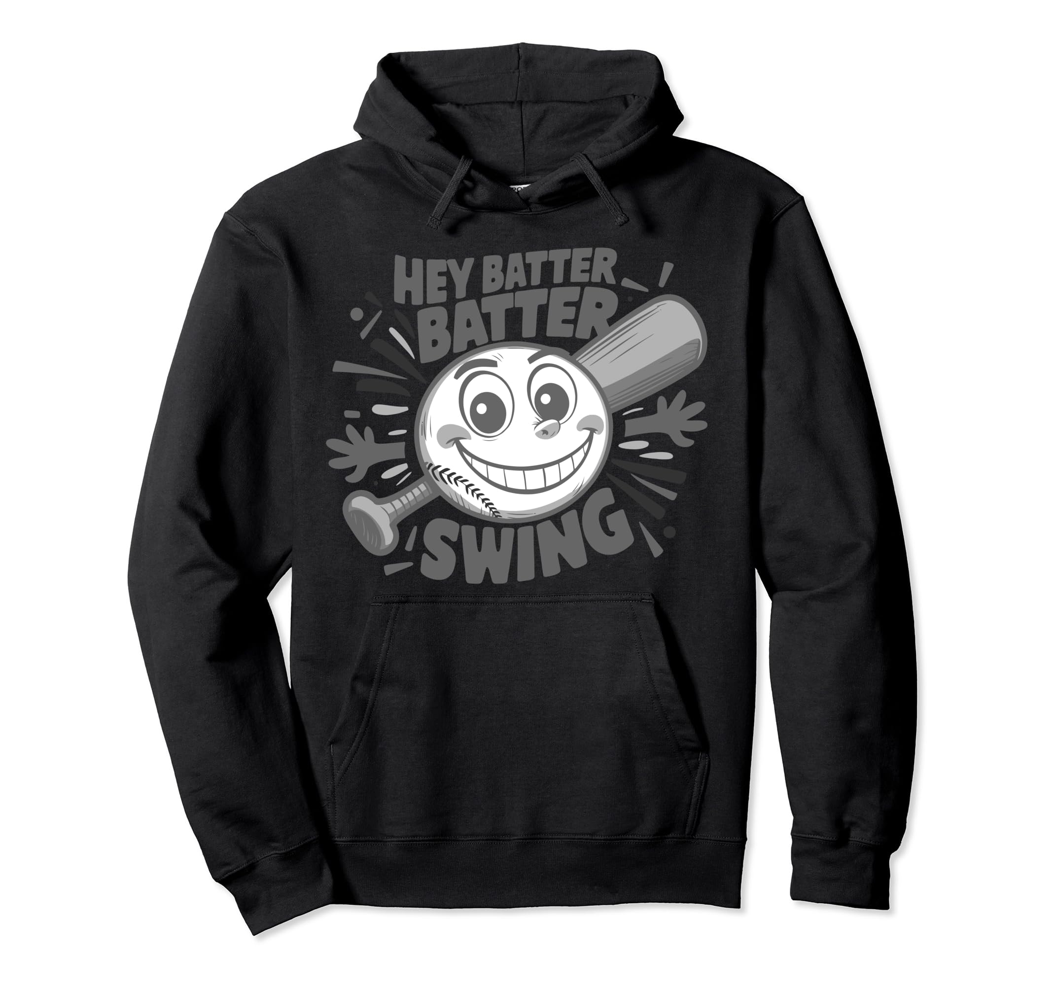 Hey Batter Batter Swing Baseball Mom Hoodie - Minimalist Print Men Women - T-Shirt, Sweatshirt, Hoodie