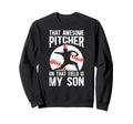 Baseball Pitcher Mom Proud Sweatshirt - Novelty Apparel for Adults - T-Shirt, Sweatshirt, Hoodie