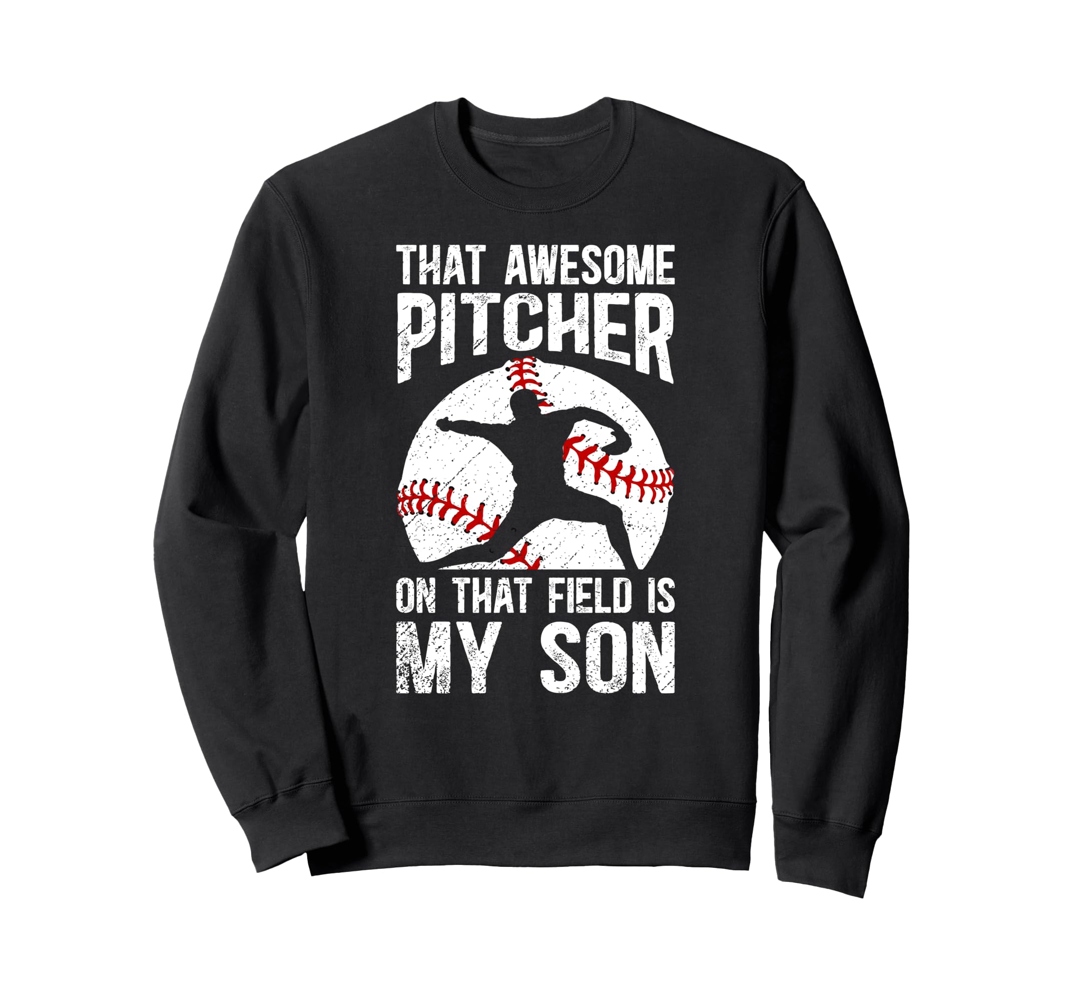 Baseball Pitcher Mom Proud Sweatshirt - Novelty Apparel for Adults - T-Shirt, Sweatshirt, Hoodie