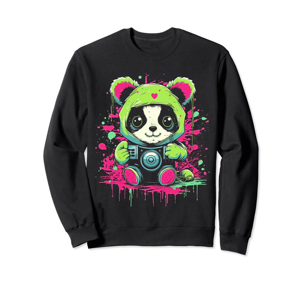 Kawaii Panda Dj Japanese Edm Y2K Sweatshirt - Novelty Apparel Men Women - T-Shirt, Sweatshirt, Hoodie