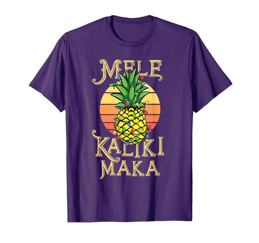 Mele Kalikimaka Hawaiian Sunset T-Shirt - Unique Graphic Unisex - T-Shirt, Sweatshirt, Hoodie