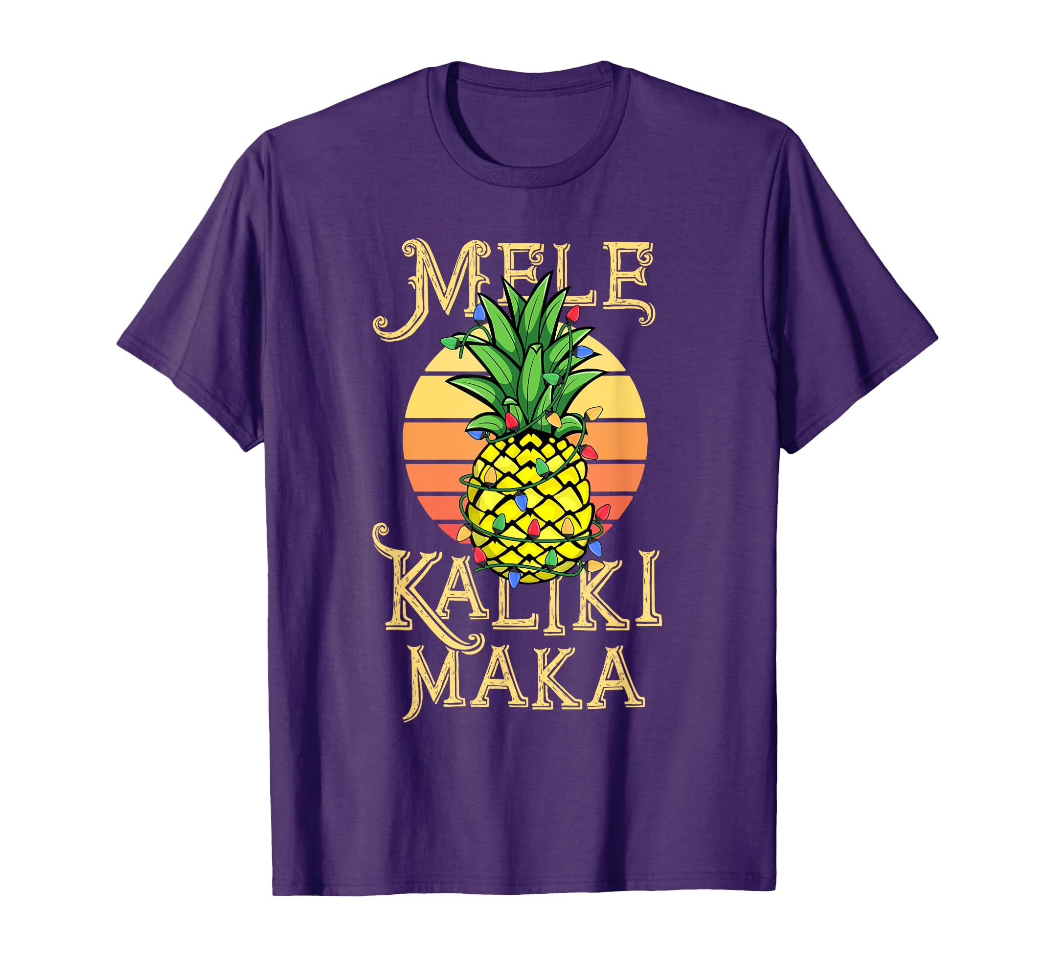 Mele Kalikimaka Hawaiian Sunset T-Shirt - Unique Graphic Unisex - T-Shirt, Sweatshirt, Hoodie