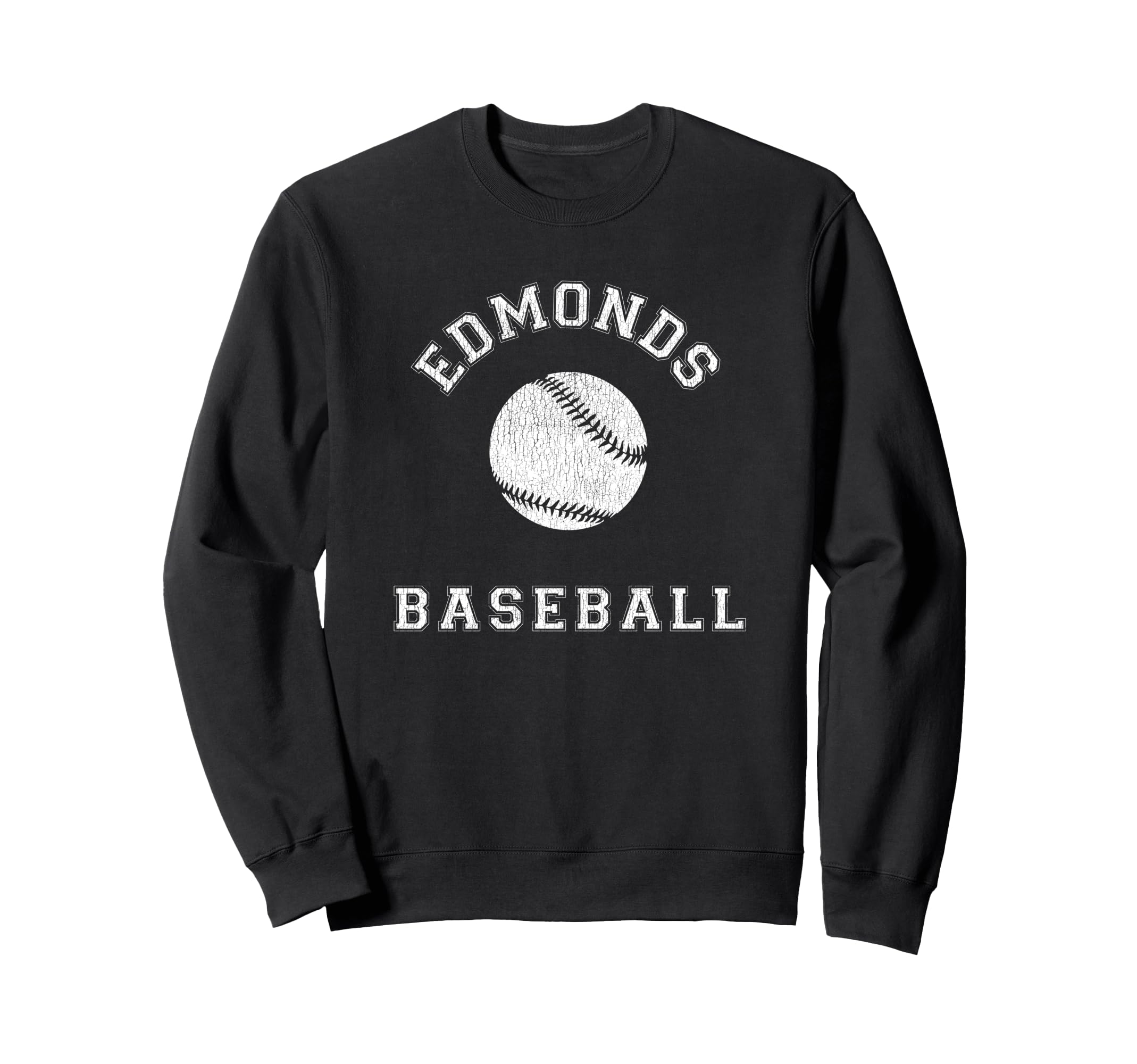 Edmonds Baseball Distressed Sweatshirt - Fun Novelty Design Unisex - T-Shirt, Sweatshirt, Hoodie