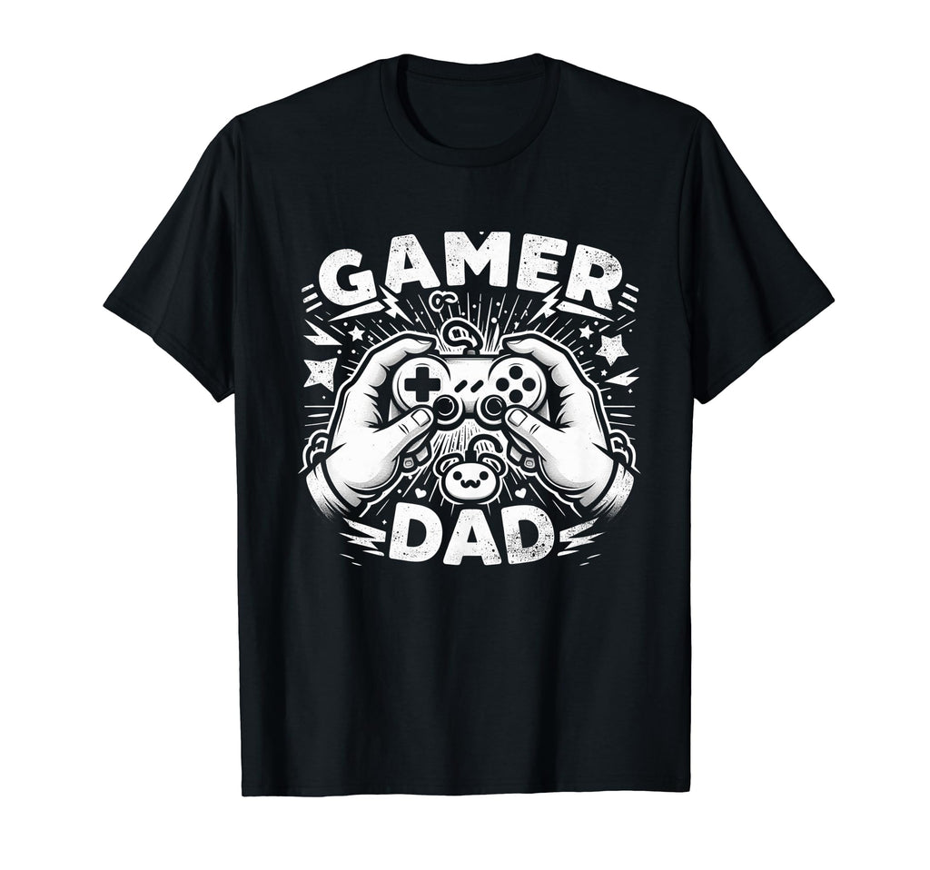 Gamer Dad Game Controller Gaming T-Shirt - Custom Art Print Men Women - T-Shirt, Sweatshirt, Hoodie