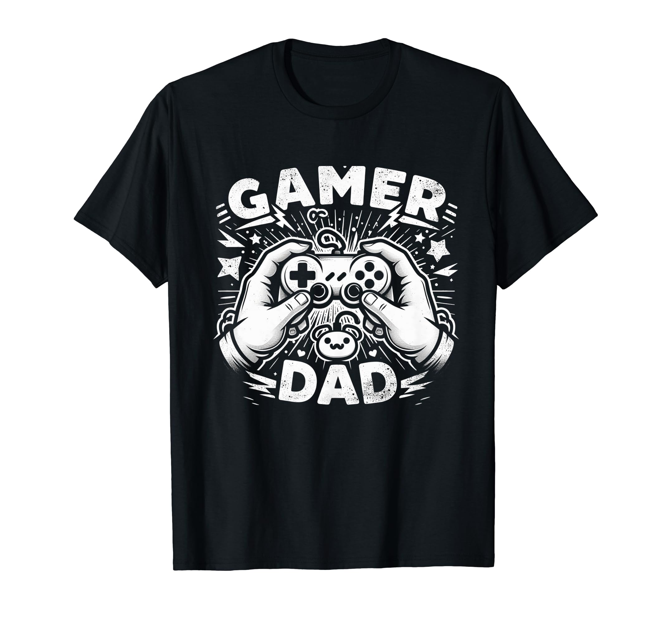 Gamer Dad Game Controller Gaming T-Shirt - Custom Art Print Men Women - T-Shirt, Sweatshirt, Hoodie
